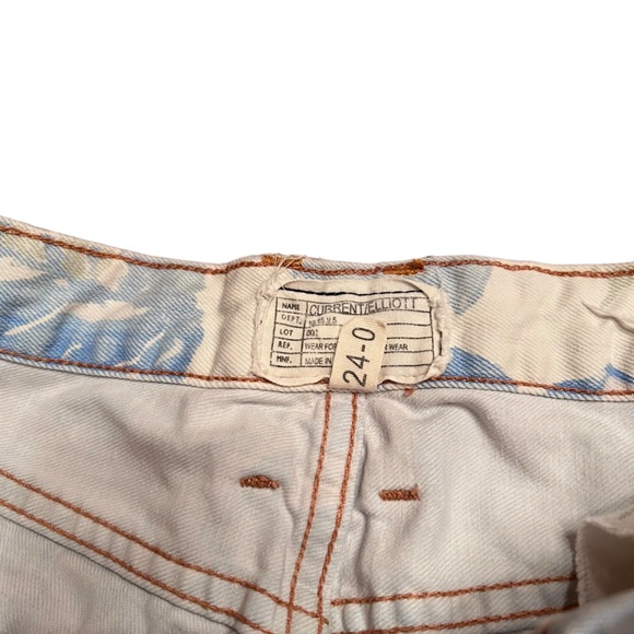 current Elliott Girlfriend shorts in blue rose floral print - Picture 4 of 10